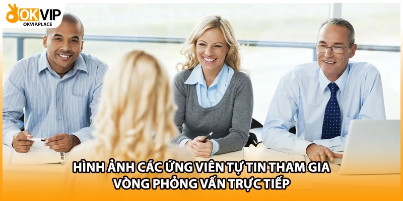 Hình ảnh các ứng viên tự tin tham gia vòng phỏng vấn trực tiếp